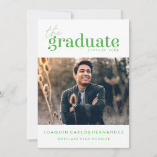 THE BOLD GRADUATE   PHOTO GRADUATION INVITATION