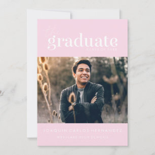 THE BOLD GRADUATE   PHOTO GRADUATION INVITATION