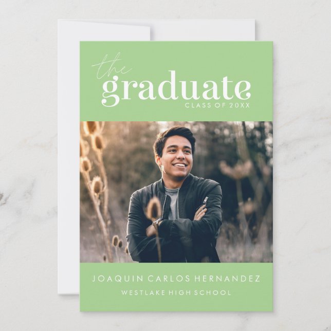 THE BOLD GRADUATE | PHOTO GRADUATION INVITATION (Front)