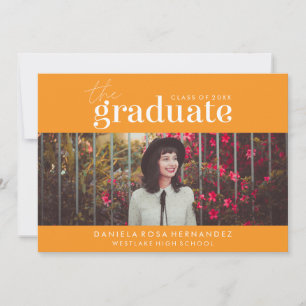 THE BOLD GRADUATE   PHOTO GRADUATION INVITATION