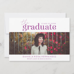 THE BOLD GRADUATE PHOTO GRADUATION INVITATION