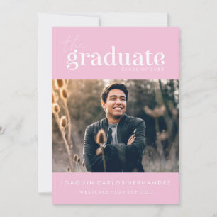 THE BOLD GRADUATE   PHOTO GRADUATION INVITATION