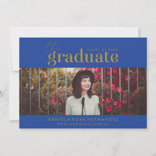 THE BOLD GRADUATE   PHOTO GRADUATION INVITATION