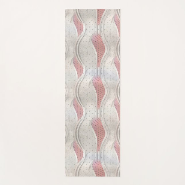 The Bold Metallic 3D Red Grey Texture look  Yoga M Yoga Mat (Front)