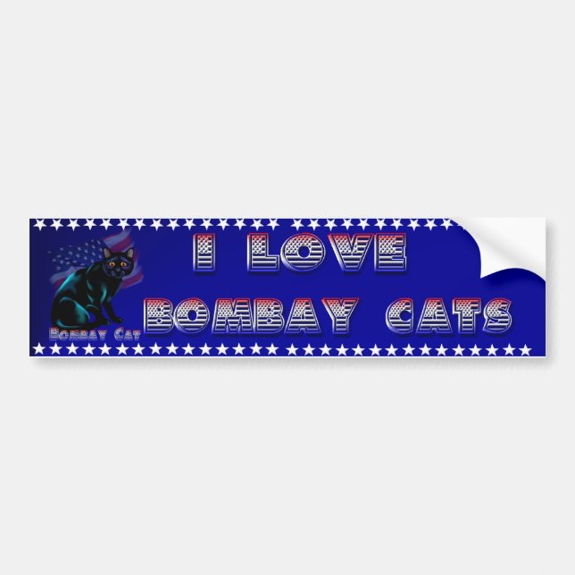 The Bombay Cat Bumper Sticker (Front)
