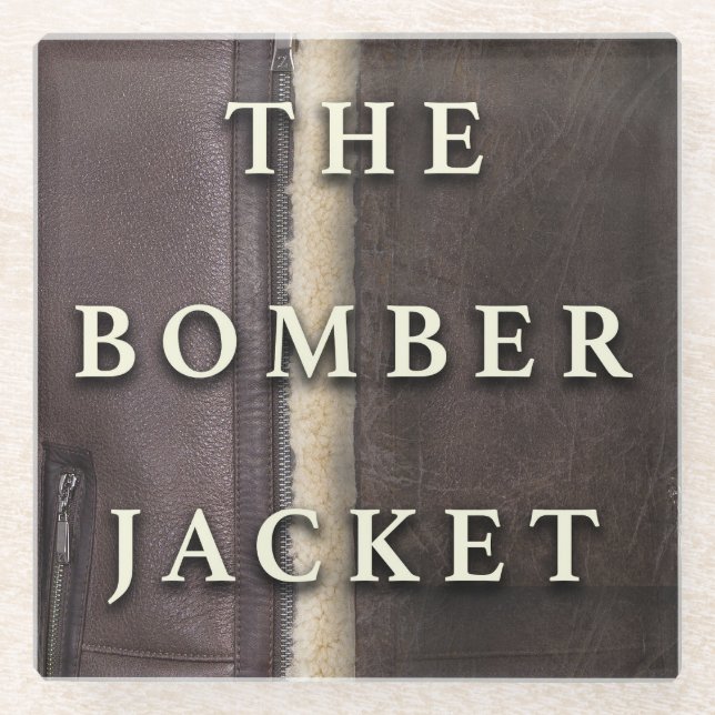 The Bomber Jacket Glass Coaster (Front)