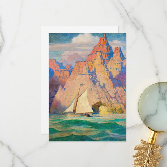 The Bonadventure by Newell Convers Wyeth Thank You Card (Front/Back In Situ)