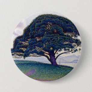 The Bonaventure Pine, Oil Painting, Paul Signac 3 Inch Round Button