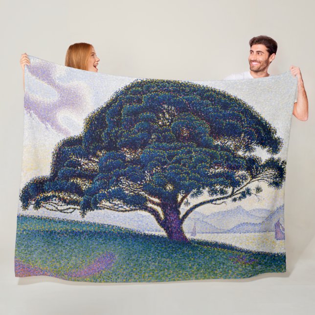 The Bonaventure Pine, Oil Painting, Paul Signac Fleece Blanket (In Situ)