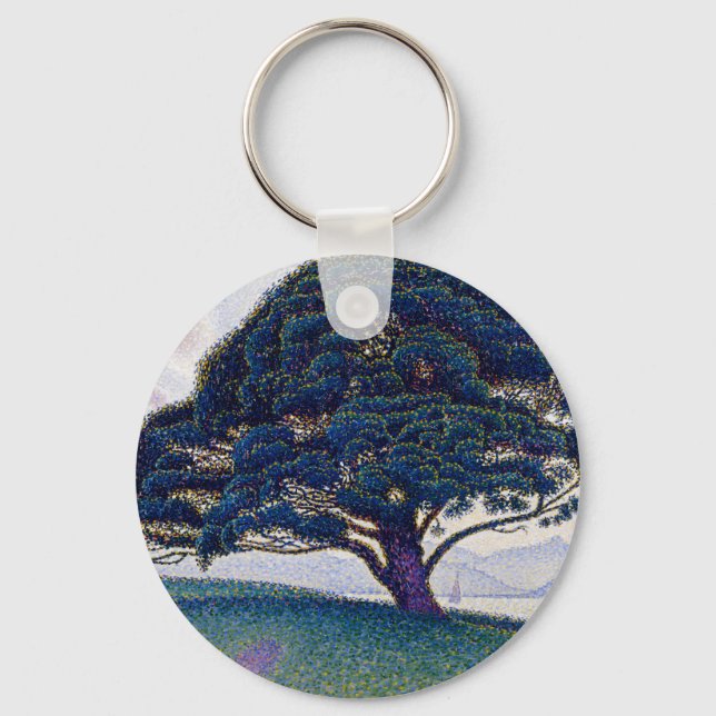 The Bonaventure Pine, Oil Painting, Paul Signac Keychain (Front)