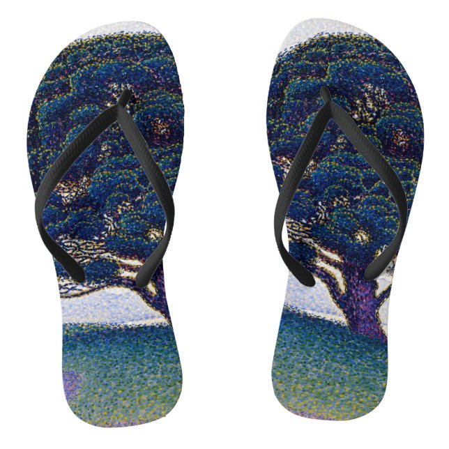 The Bonaventure Pine - Paul Signac Flip Flops (Footbed)