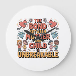 The Bond Between Mother And Child Is Unbreakable Large Clock