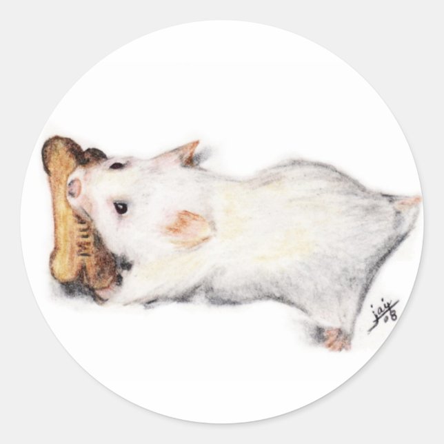 The Bone Thief (Hamster) Stickers (Front)