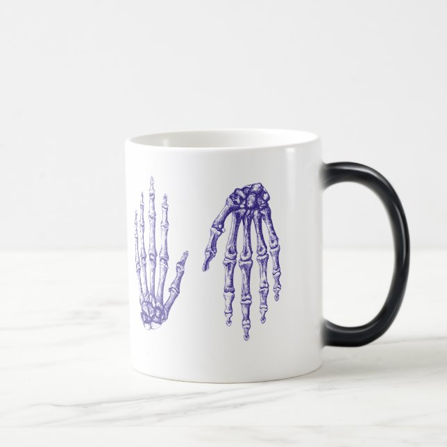 The bones of the human hand magic mug (Right)