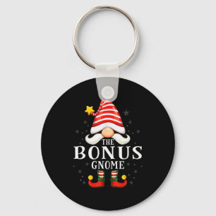 The Bonus Gnome Christmas Group Family Pajama  Keychain