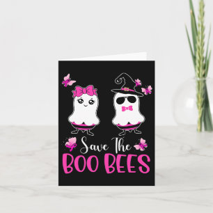 The Boo Bees Fun Breast Cancer Awareness Halloween Card
