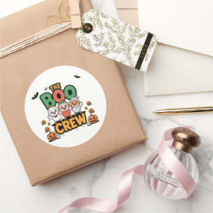 The Boo Crew Chicken Lover Halloween Funny Costume Classic Round Sticker