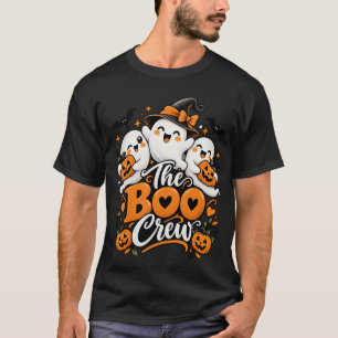 The Boo Crew Cute Ghosts & Pumpkins Halloween T-Shirt