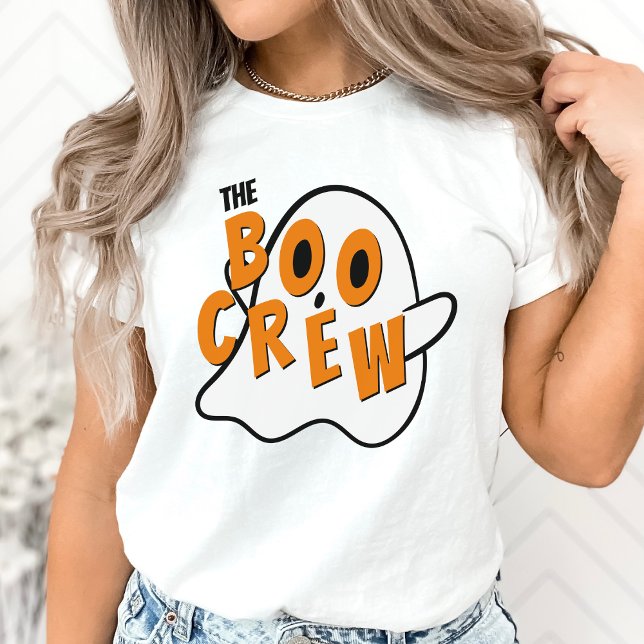 The Boo Crew Ghost Family Halloween White T-Shirt (the boo crew Halloween shirt)