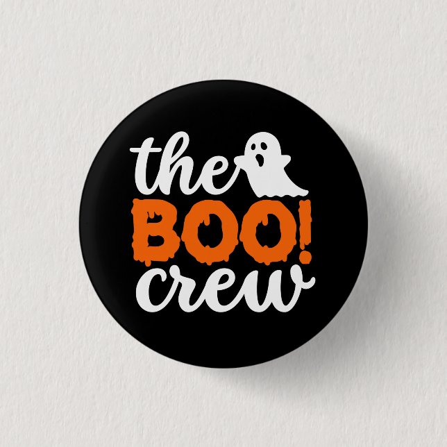 The Boo Crew Halloween 1 Inch Round Button (Front)
