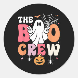 The Boo Crew Halloween Ghost Trick Or Treat Squad Classic Round Sticker