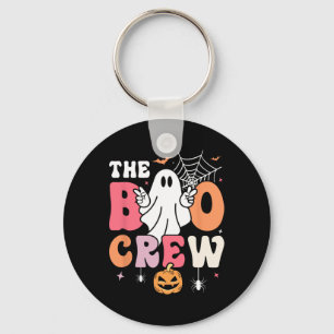The Boo Crew Halloween Ghost Trick Or Treat Squad  Keychain