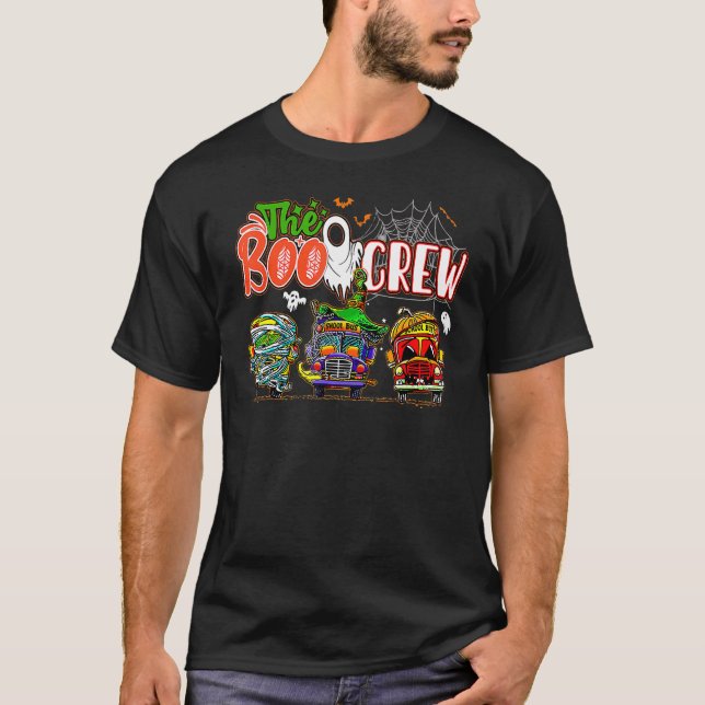 The Boo Crew School Bus Driver  Halloween Costume T-Shirt (Front)