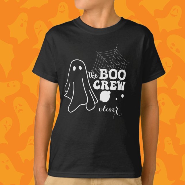 The Boo Crew White Halloween Family Matching Boy T-Shirt (Creator Uploaded)