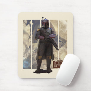 The Book of Boba Fett   Character Illustration Mouse Pad