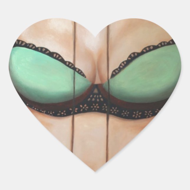 The Book Of Bras Heart Sticker (Front)