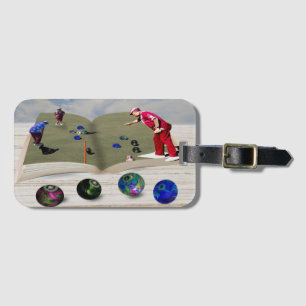 The Book Of Lawn Bowls Popout Art, Luggage Tag