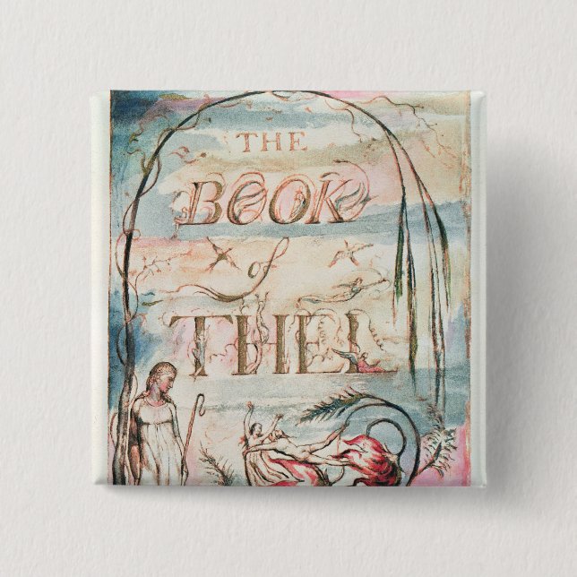 The Book of Thel; Title Page, 1789 2 Inch Square Button (Front)