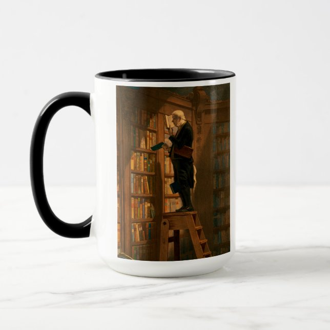 The Bookworm, 1861 by Carl Spitzweg Mug (Left)