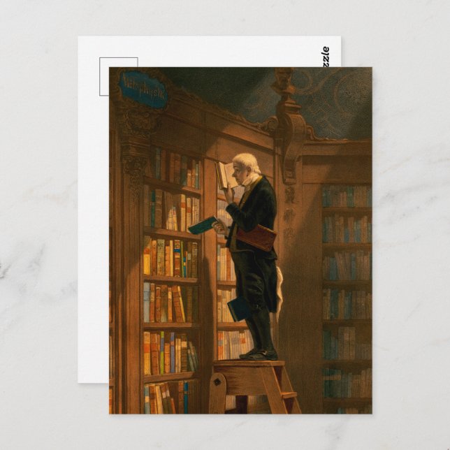 The Bookworm by Carl Spitzweg Postcard (Front/Back)