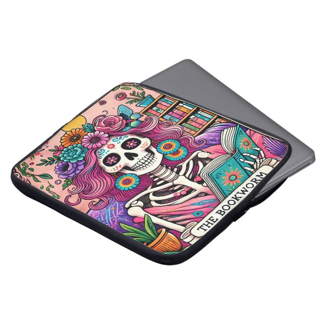 The Bookworm  Laptop Sleeve (Front Top)