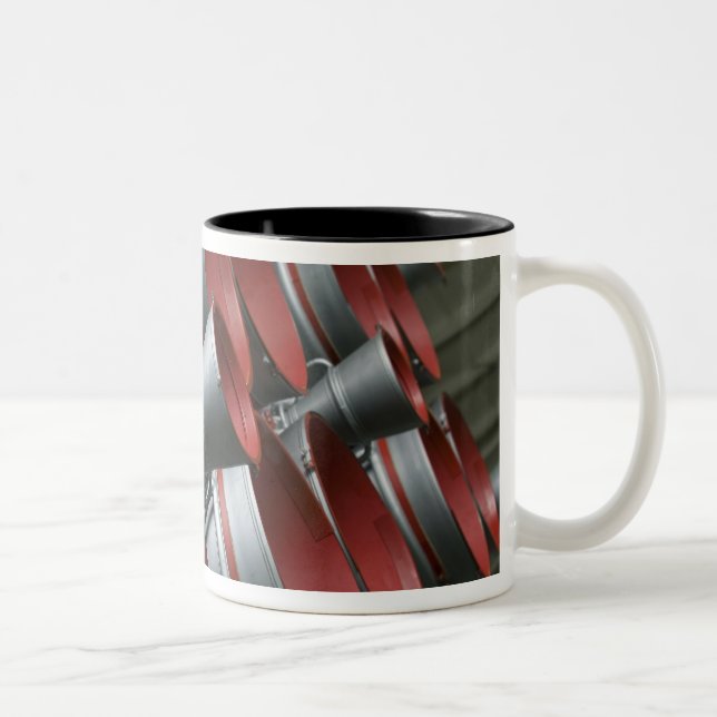 The boosters of the Soyuz TMA-14 spacecraft 3 Two-Tone Coffee Mug (Right)