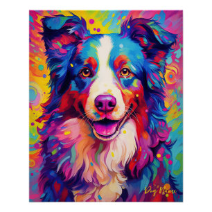 The Border Collie Dog 001 - Zetton Ziana Poster