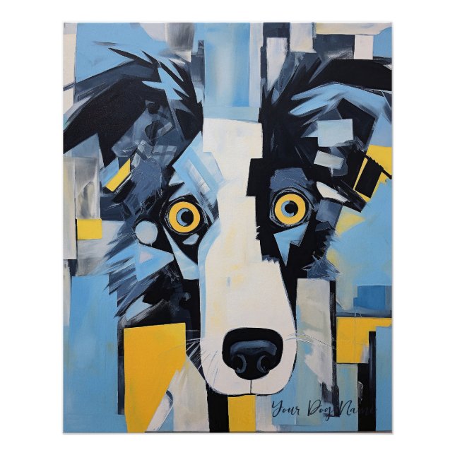 The Border Collie Dog Portrait 003 - Sable Gabriel Poster (Front)