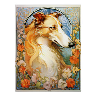 The Borzoi Dog 002 - Natalia Mucha Poster