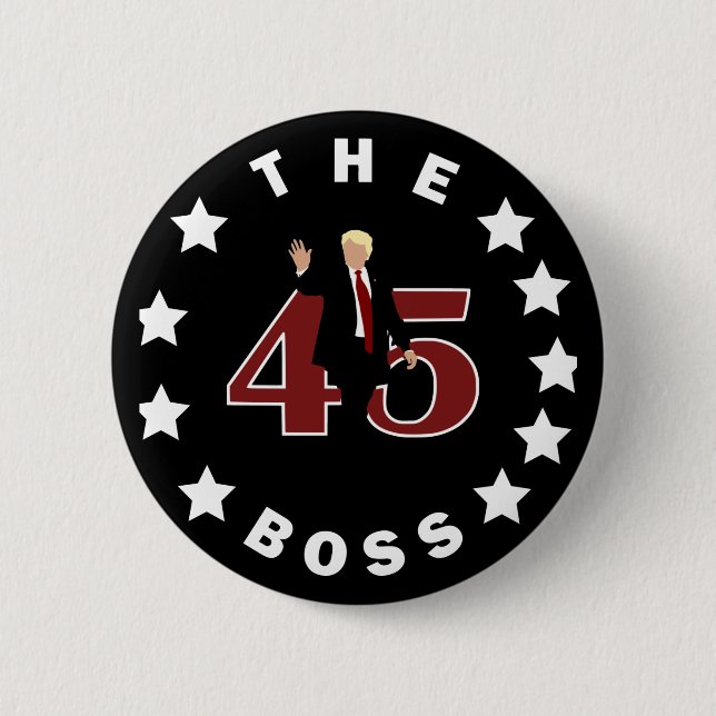 The Boss 45 2 Inch Round Button (Front)