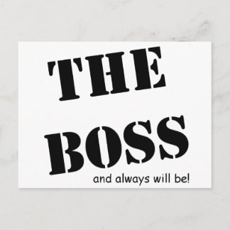The Boss and always will be!! Range Postcard