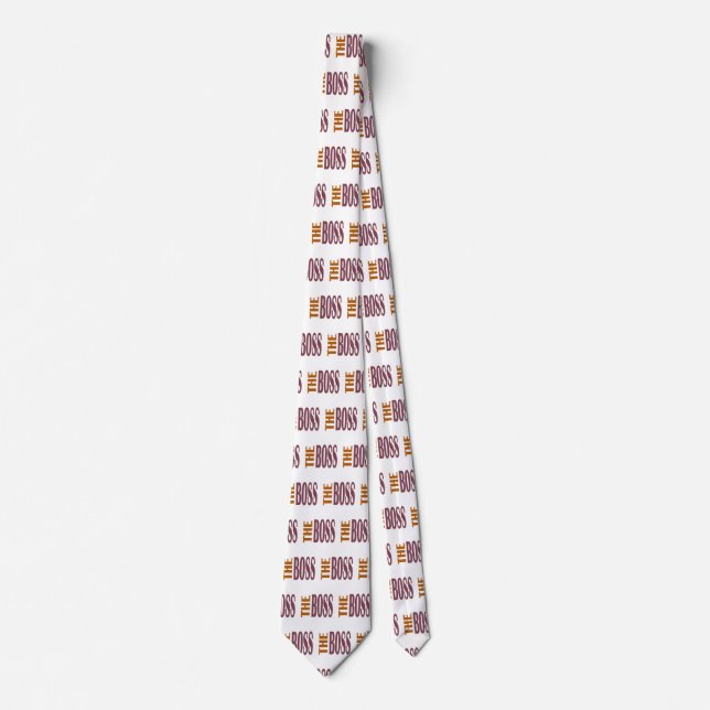 THE BOSS  - bod typography Tie (Front)