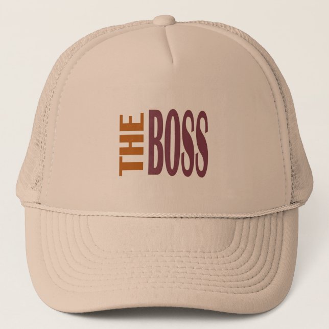 THE BOSS BROWNY TRUCKER HAT (Front)