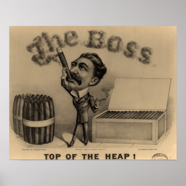 The Boss! Cigar Smoker Print (Front)