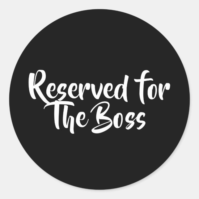 THE BOSS CLASSIC ROUND STICKER (Front)