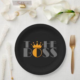 The Boss crown Paper Plate