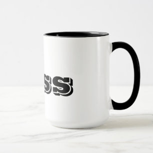 The Boss Custom Black Typography Funny Mug
