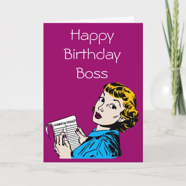 The Boss Customisable Birthday Card (Front)