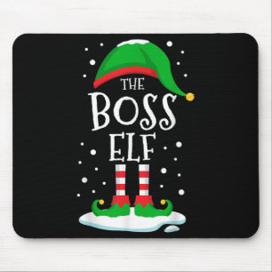 The Boss Elf Christmas Family Matching Xmas Group Mouse Pad