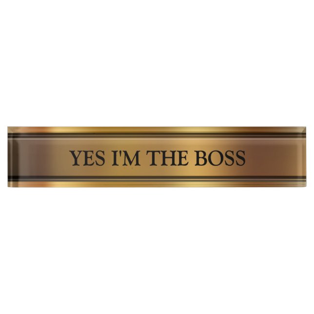 The Boss Executive Desk Name Plate (Front)